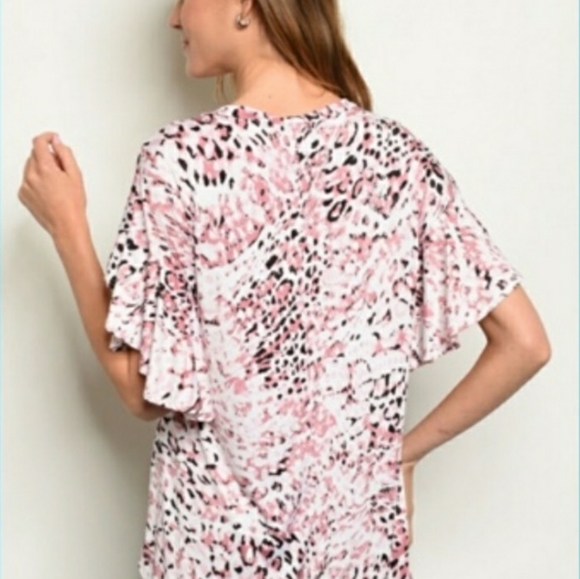 Pink Leopard Print Tops - Picture 3 of 5